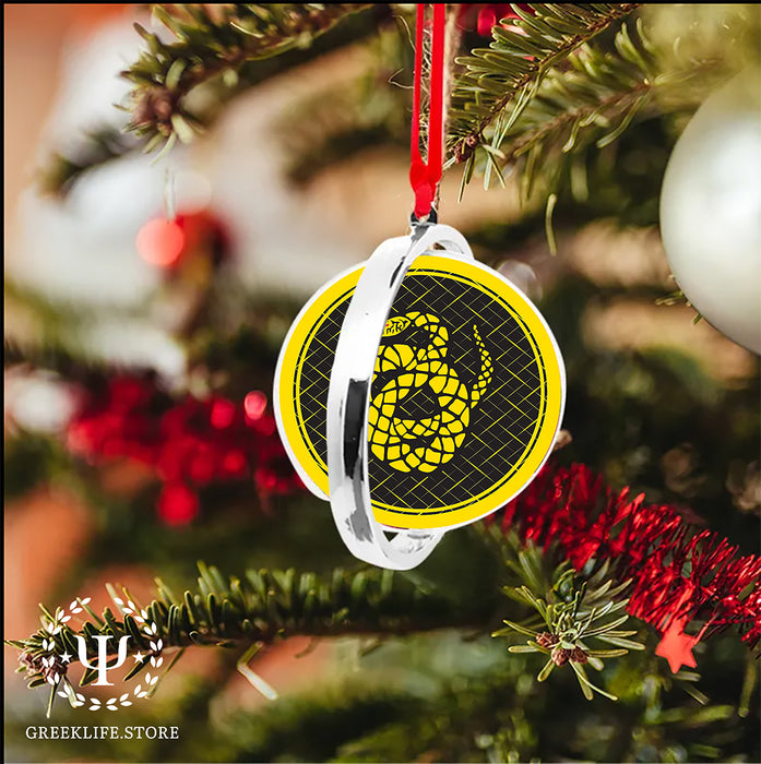 Sigma Nu Christmas Reversible Flat Round Ornament