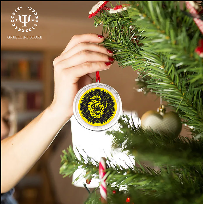 Sigma Nu Christmas Reversible Flat Round Ornament