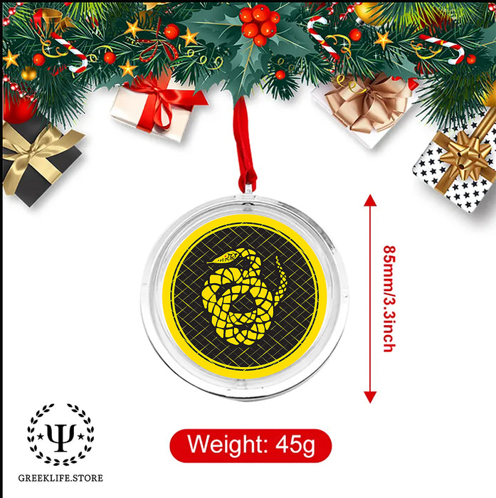 Sigma Nu Christmas Reversible Flat Round Ornament