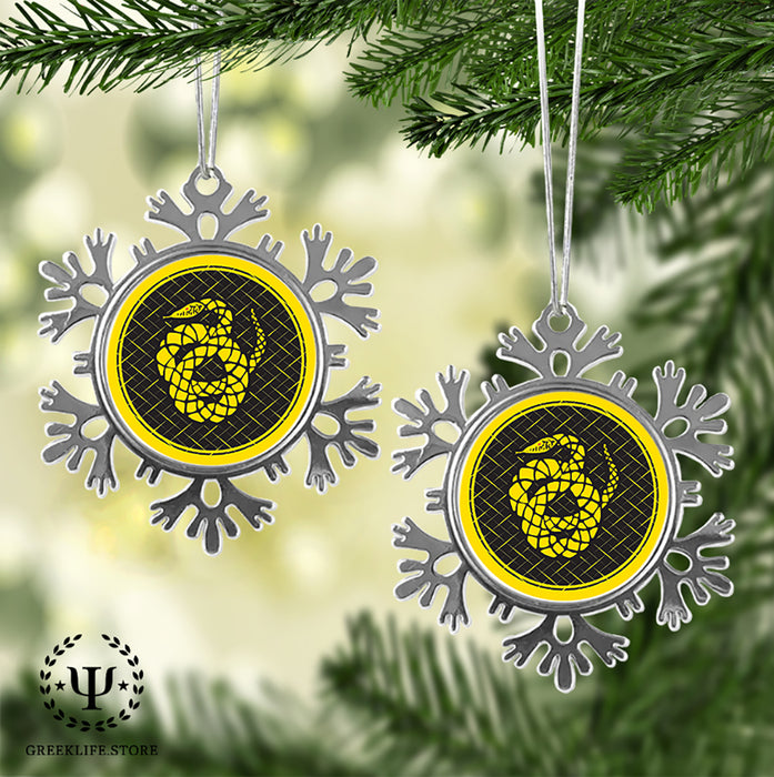 Sigma Nu Christmas Ornament - Snowflake Metal