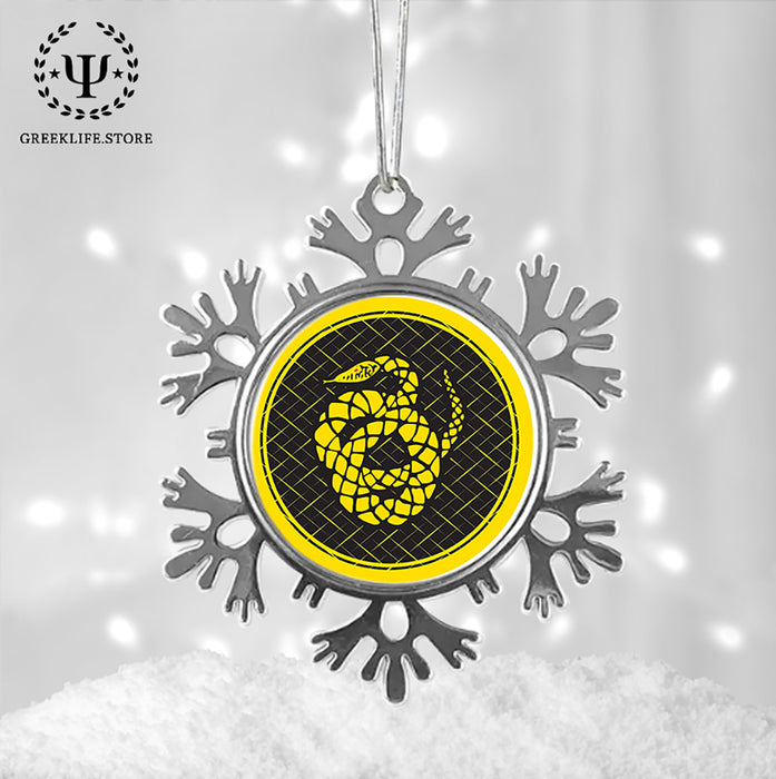 Sigma Nu Christmas Ornament - Snowflake Metal