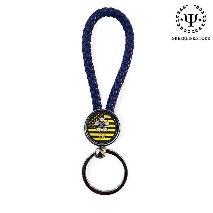 Sigma Nu Keychain Round