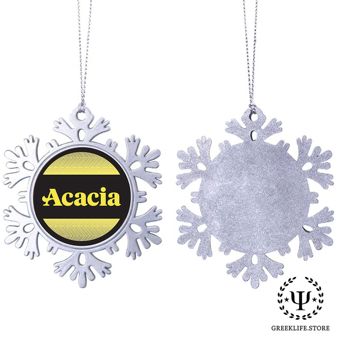 Acacia Fraternity Christmas Ornament - Snowflake Metal