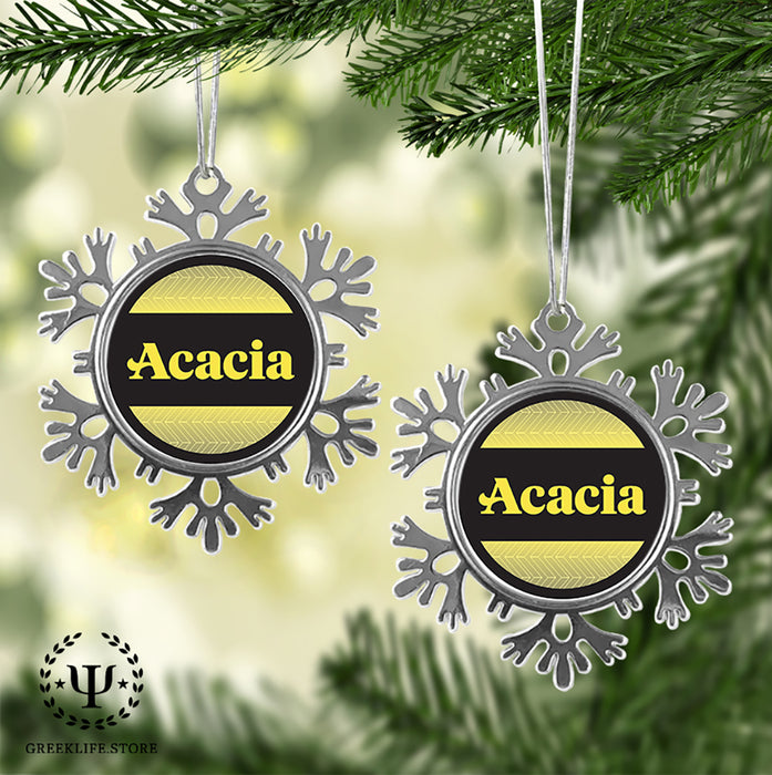 Acacia Fraternity Christmas Ornament - Snowflake Metal