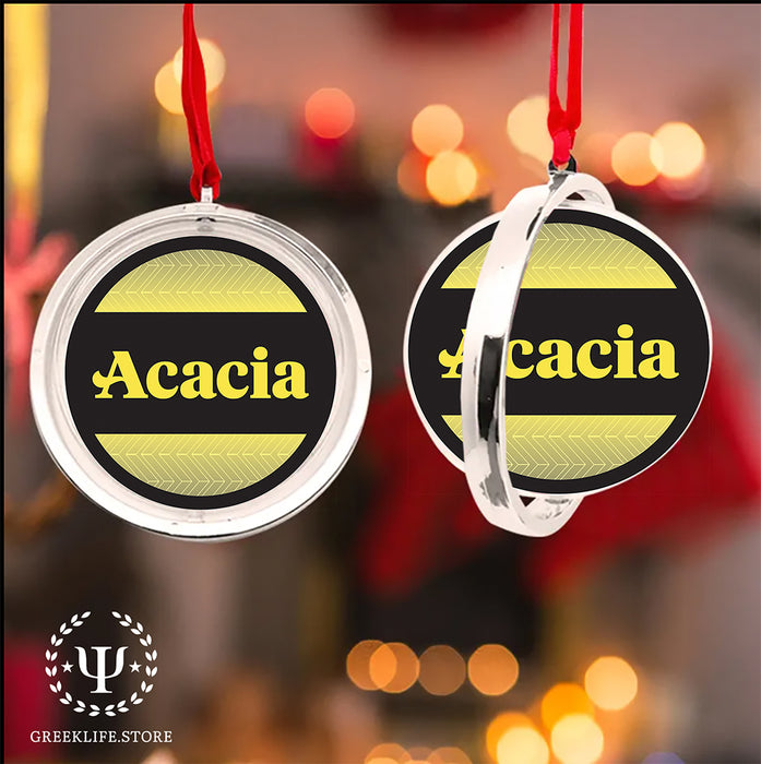 Acacia Fraternity Christmas Reversible Flat Round Ornament