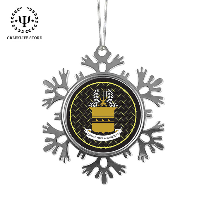 Acacia Fraternity Christmas Ornament - Snowflake Metal