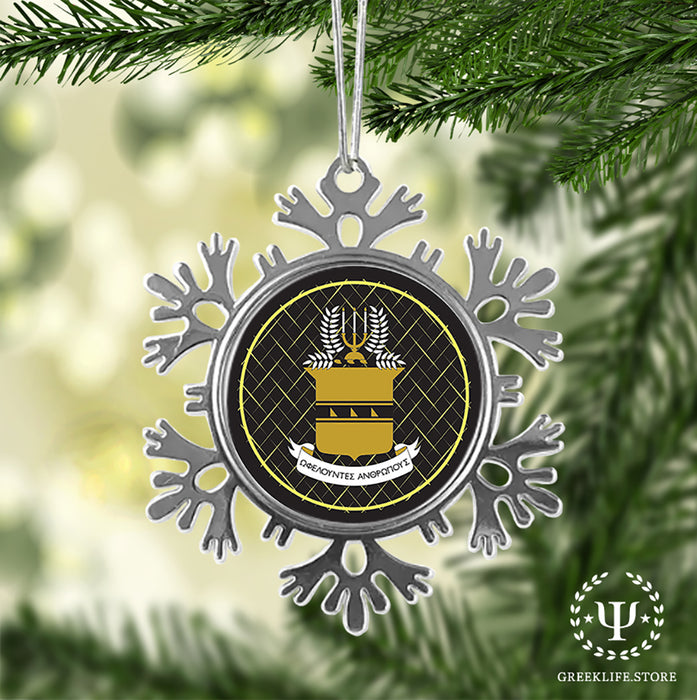 Acacia Fraternity Christmas Ornament - Snowflake Metal
