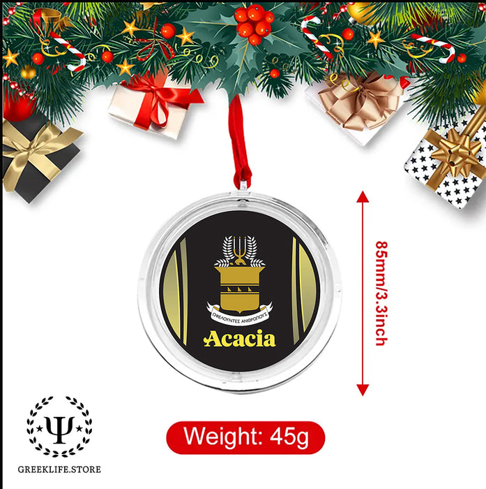 Acacia Fraternity Christmas Reversible Flat Round Ornament