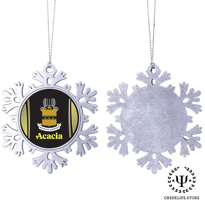 Acacia Fraternity Christmas Ornament - Snowflake Metal