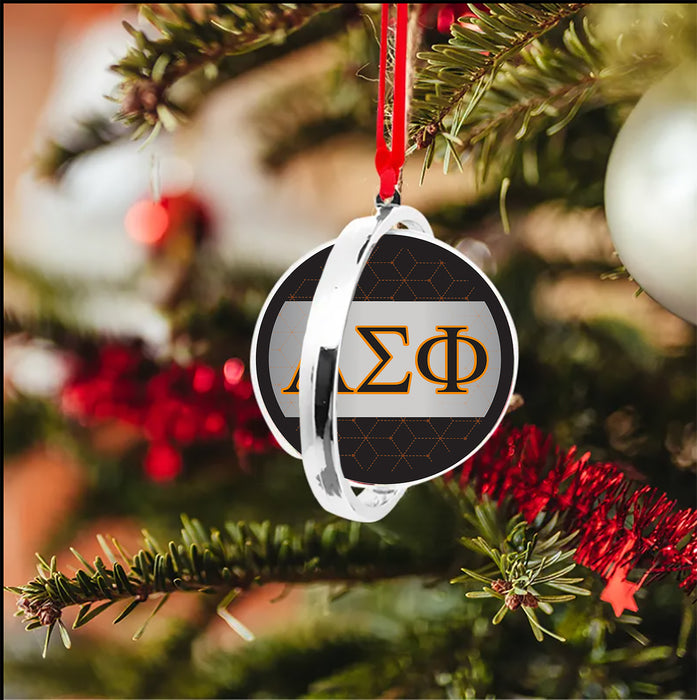 Alpha Sigma Phi Christmas Reversible Flat Round Ornament