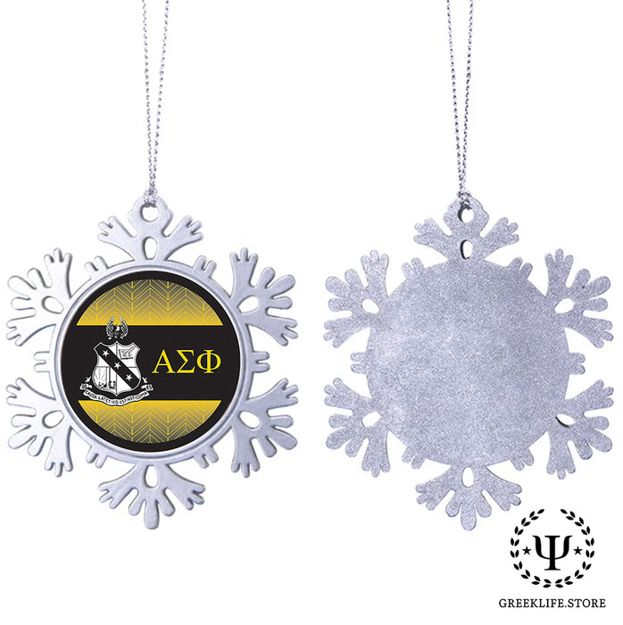 Alpha Sigma Phi Christmas Ornament - Snowflake Metal