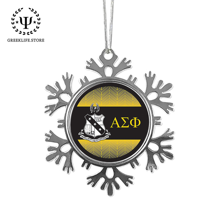 Alpha Sigma Phi Christmas Ornament - Snowflake Metal
