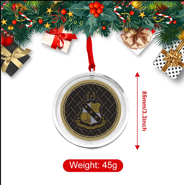 Alpha Sigma Phi Christmas Reversible Flat Round Ornament