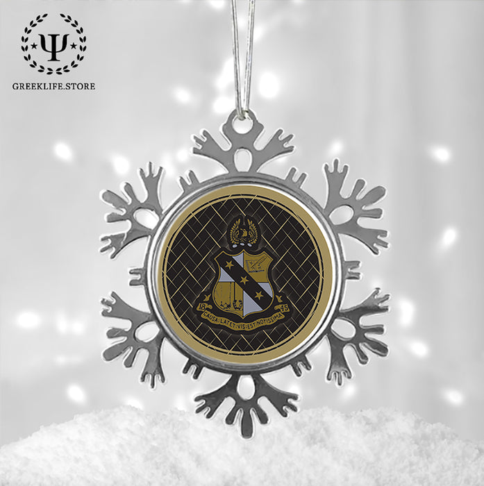Alpha Sigma Phi Christmas Ornament - Snowflake Metal