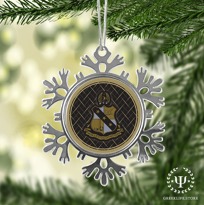 Alpha Sigma Phi Christmas Ornament - Snowflake Metal