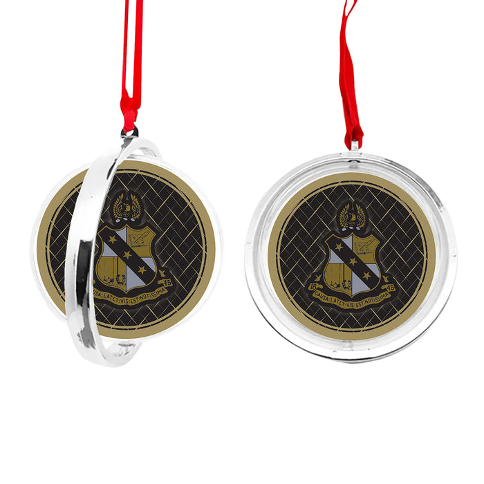 Alpha Sigma Phi Christmas Reversible Flat Round Ornament