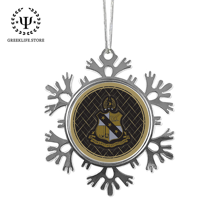 Alpha Sigma Phi Christmas Ornament - Snowflake Metal