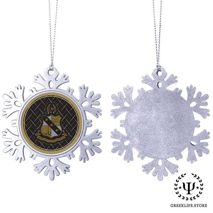Alpha Sigma Phi Christmas Ornament - Snowflake Metal