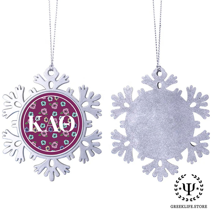 Kappa Alpha Theta Christmas Ornament - Snowflake Metal