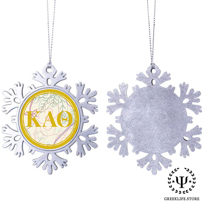 Kappa Alpha Theta Christmas Ornament - Snowflake Metal