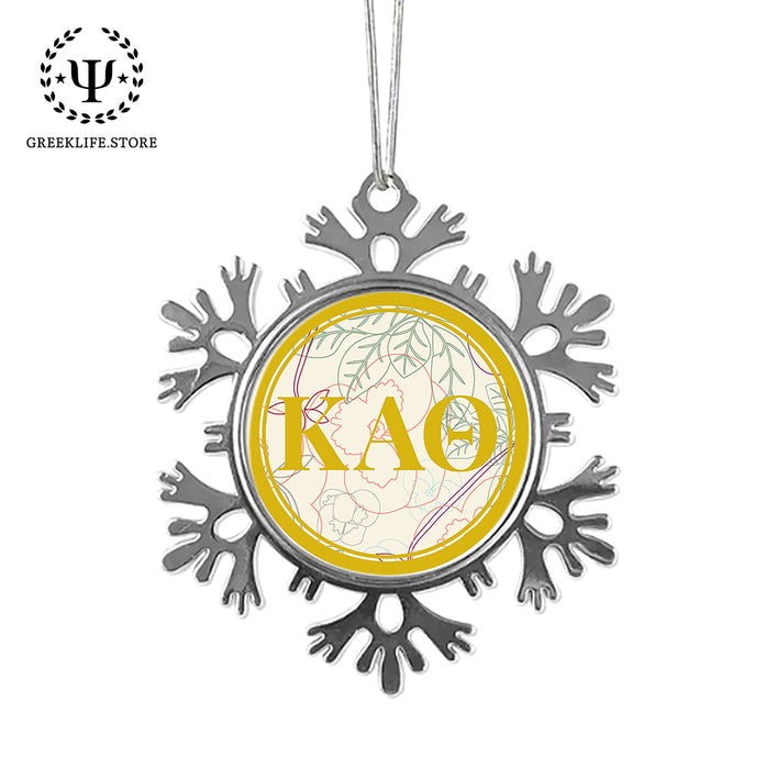 Kappa Alpha Theta Christmas Ornament - Snowflake Metal