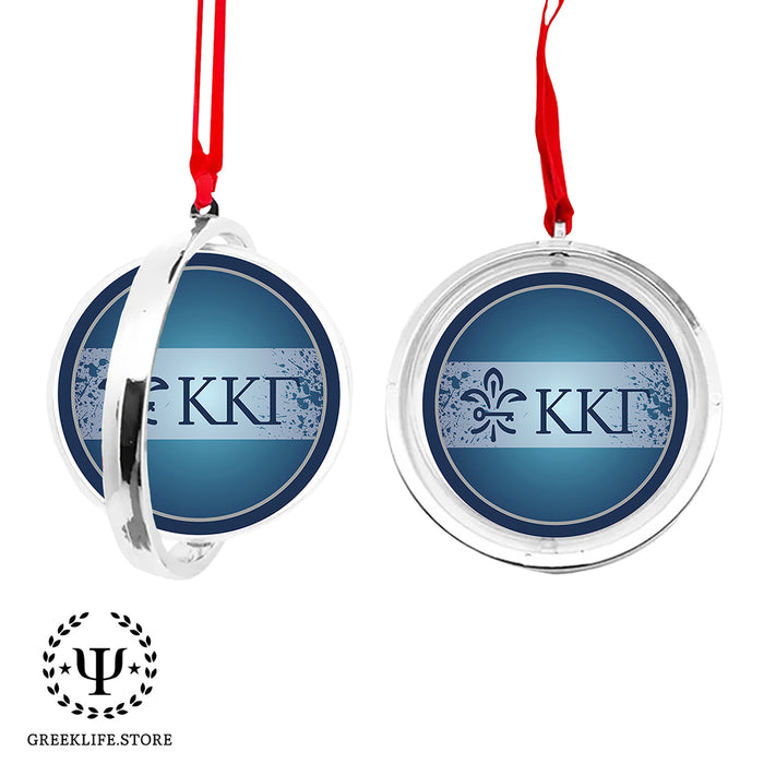 Kappa Kappa Gamma Christmas Reversible Flat Round Ornament