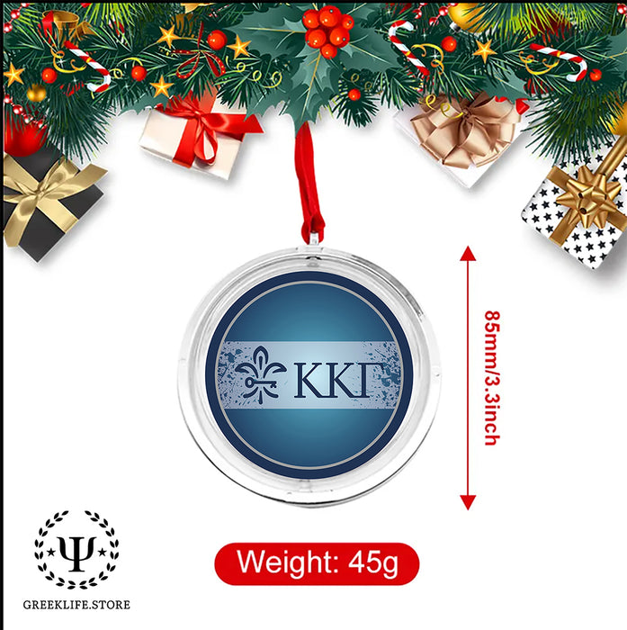 Kappa Kappa Gamma Christmas Reversible Flat Round Ornament