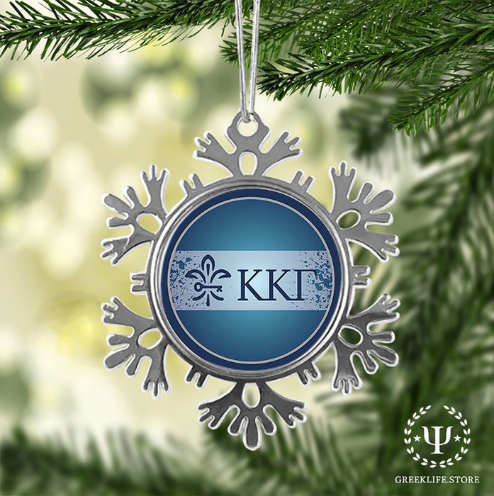 Kappa Kappa Gamma Christmas Ornament - Snowflake Metal