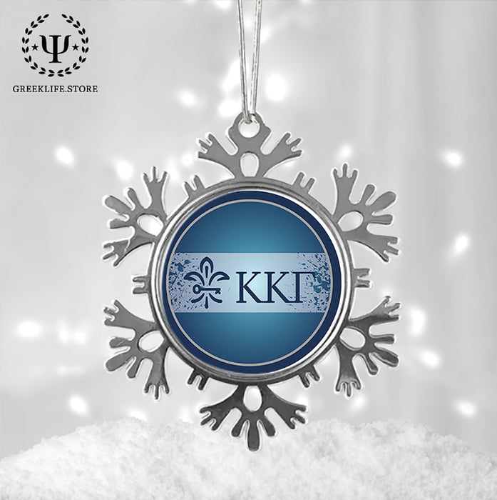 Kappa Kappa Gamma Christmas Ornament - Snowflake Metal
