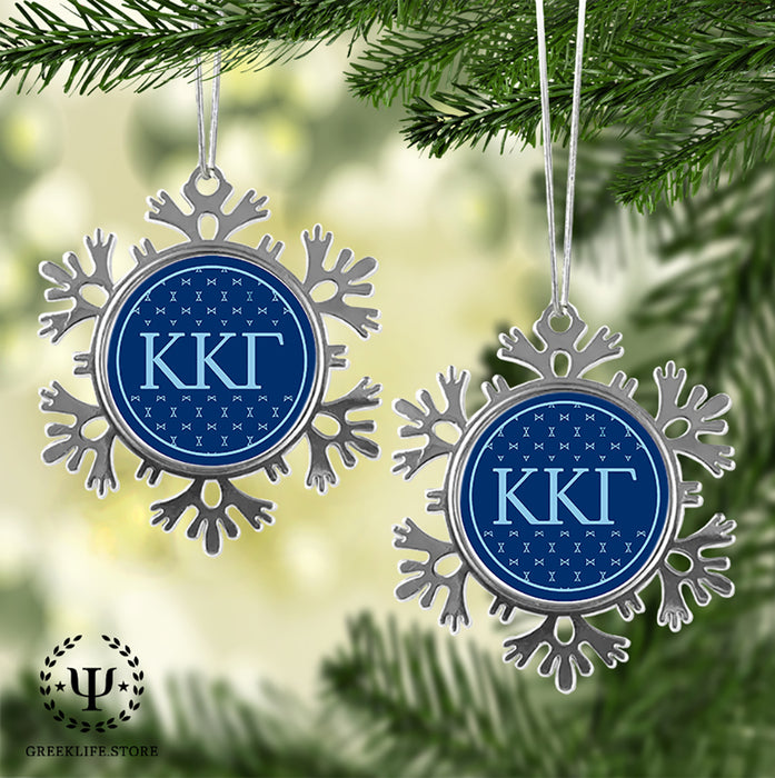 Kappa Kappa Gamma Christmas Ornament - Snowflake Metal
