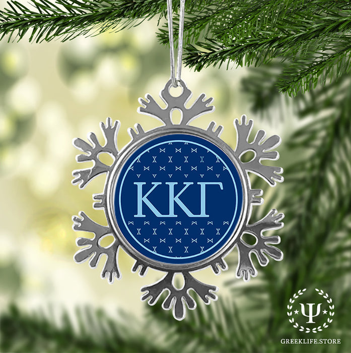 Kappa Kappa Gamma Christmas Ornament - Snowflake Metal