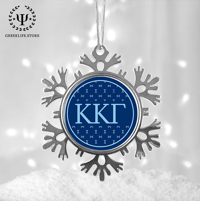 Kappa Kappa Gamma Christmas Ornament - Snowflake Metal