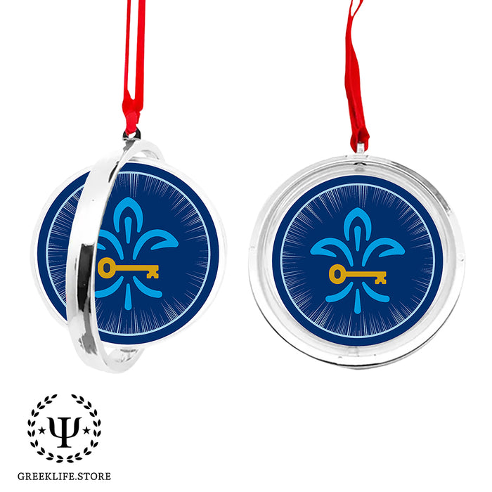 Kappa Kappa Gamma Christmas Reversible Flat Round Ornament