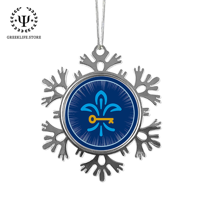 Kappa Kappa Gamma Christmas Ornament - Snowflake Metal