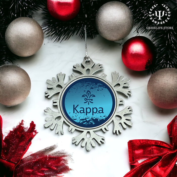 Kappa Kappa Gamma Christmas Ornament - Snowflake Metal