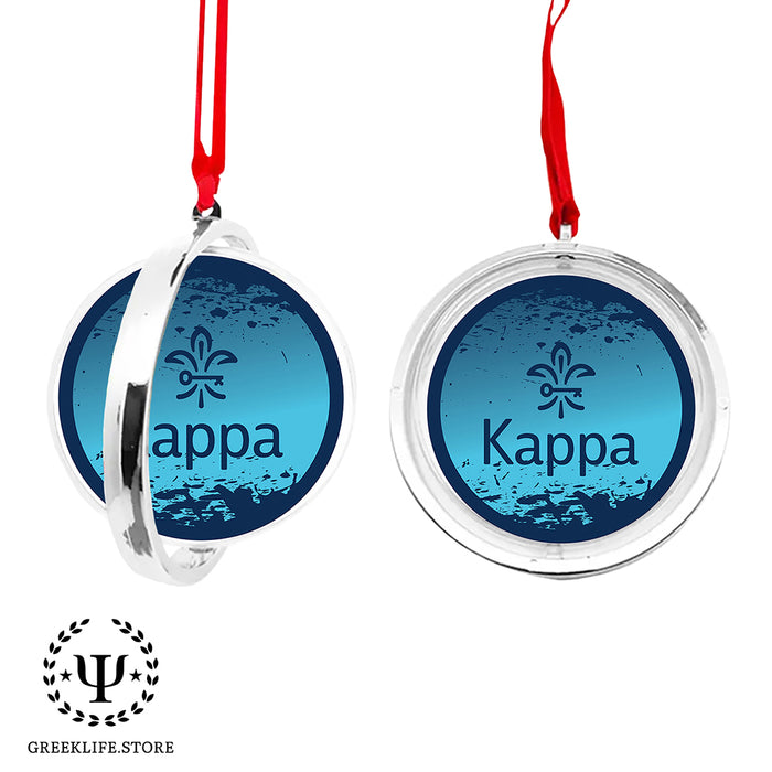 Kappa Kappa Gamma Christmas Reversible Flat Round Ornament