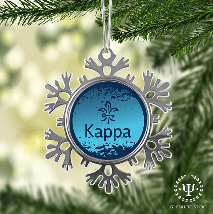 Kappa Kappa Gamma Christmas Ornament - Snowflake Metal