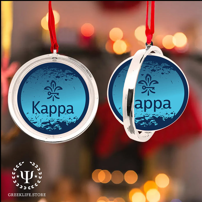 Kappa Kappa Gamma Christmas Reversible Flat Round Ornament