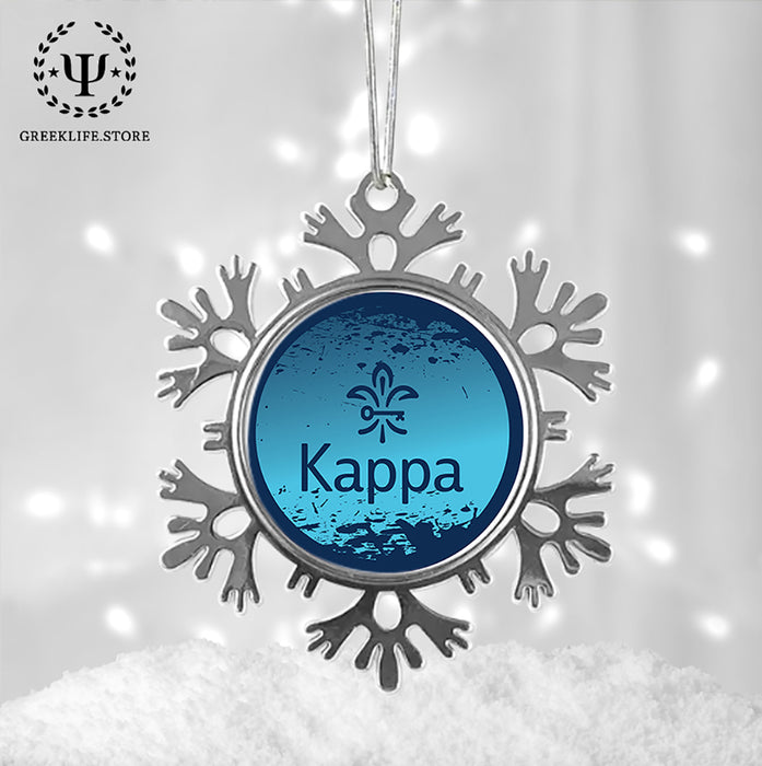 Kappa Kappa Gamma Christmas Ornament - Snowflake Metal