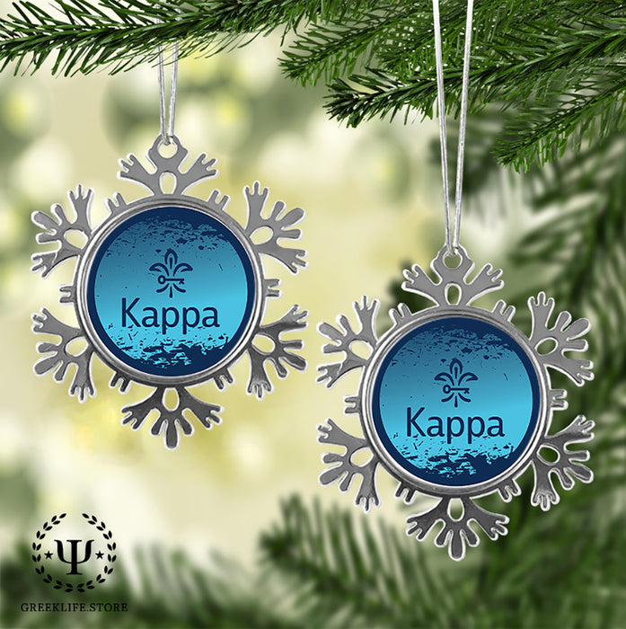 Kappa Kappa Gamma Christmas Ornament - Snowflake Metal