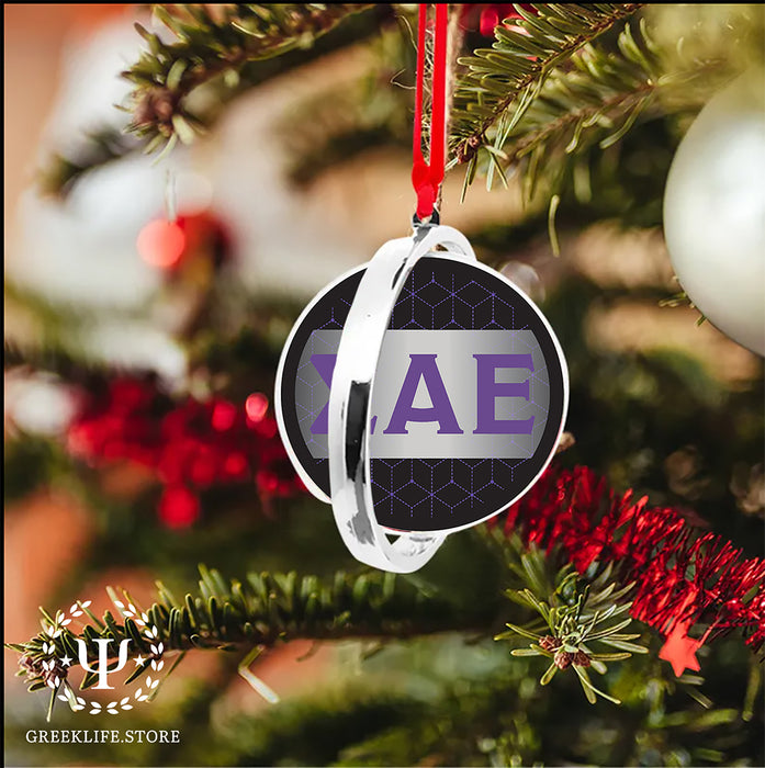 Sigma Alpha Epsilon Christmas Reversible Flat Round Ornament