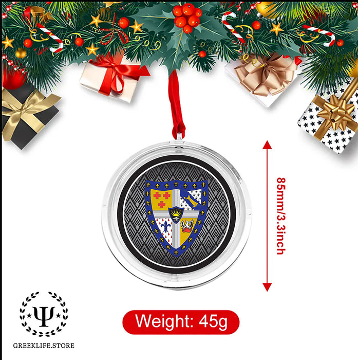 Sigma Alpha Epsilon Christmas Reversible Flat Round Ornament
