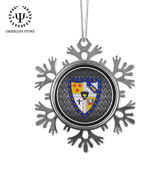 Sigma Alpha Epsilon Christmas Ornament - Snowflake Metal