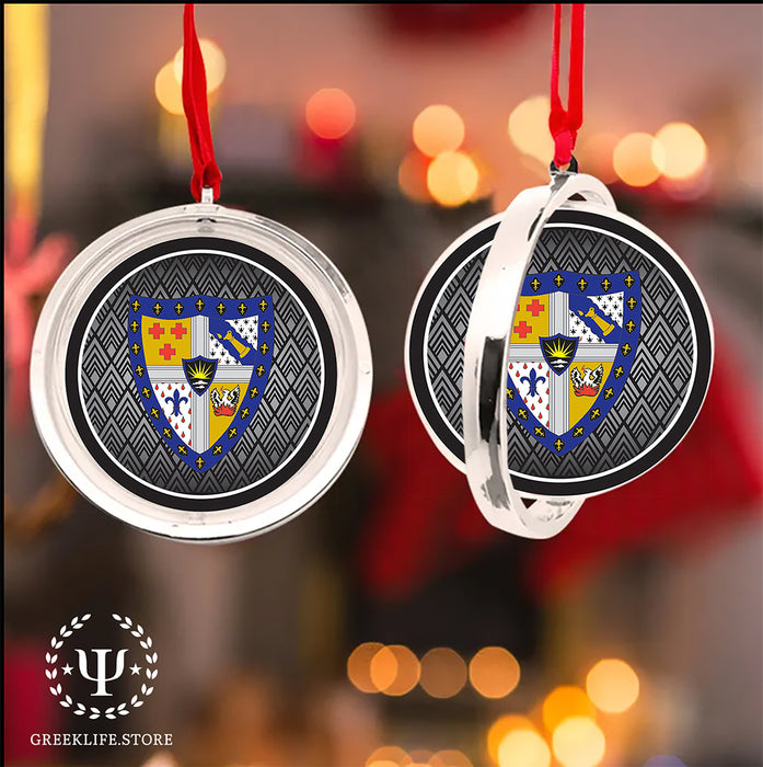 Sigma Alpha Epsilon Christmas Reversible Flat Round Ornament