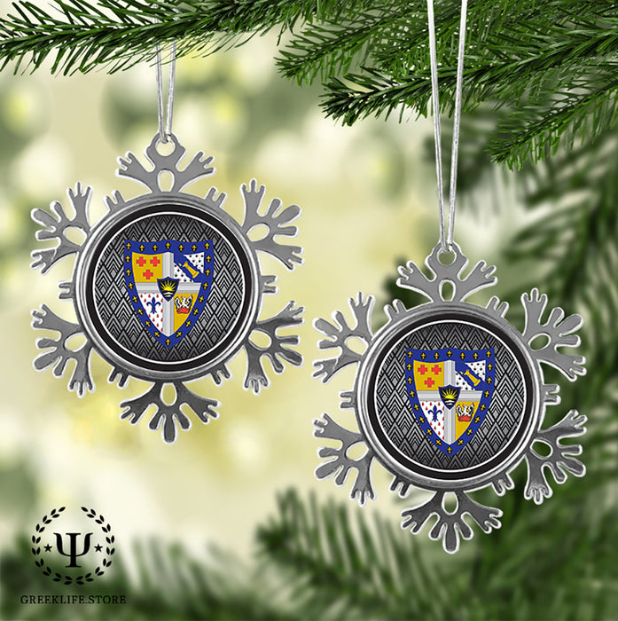Sigma Alpha Epsilon Christmas Ornament - Snowflake Metal