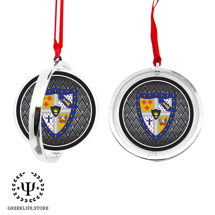 Sigma Alpha Epsilon Christmas Reversible Flat Round Ornament