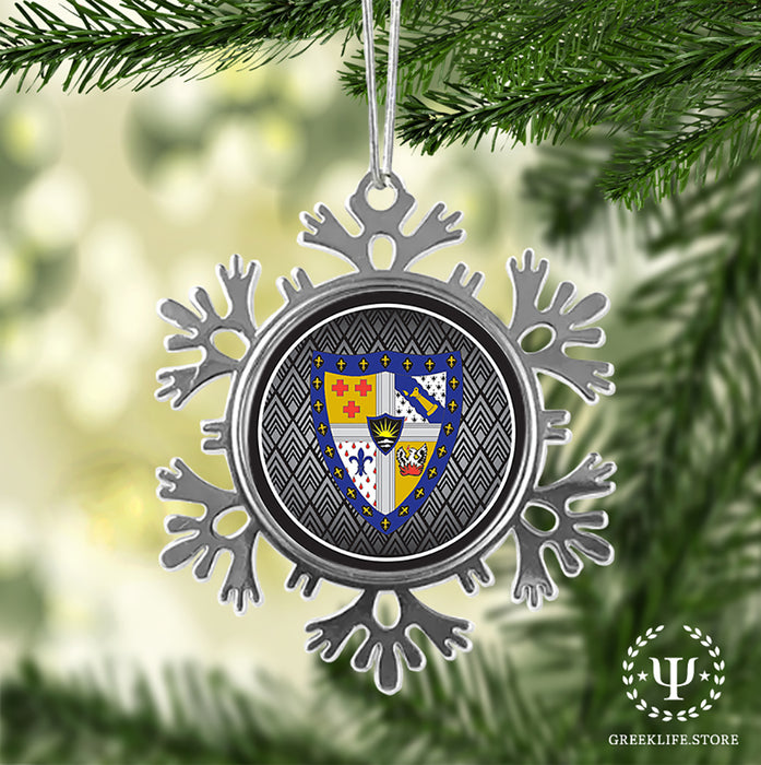 Sigma Alpha Epsilon Christmas Ornament - Snowflake Metal