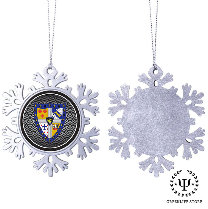 Sigma Alpha Epsilon Christmas Ornament - Snowflake Metal
