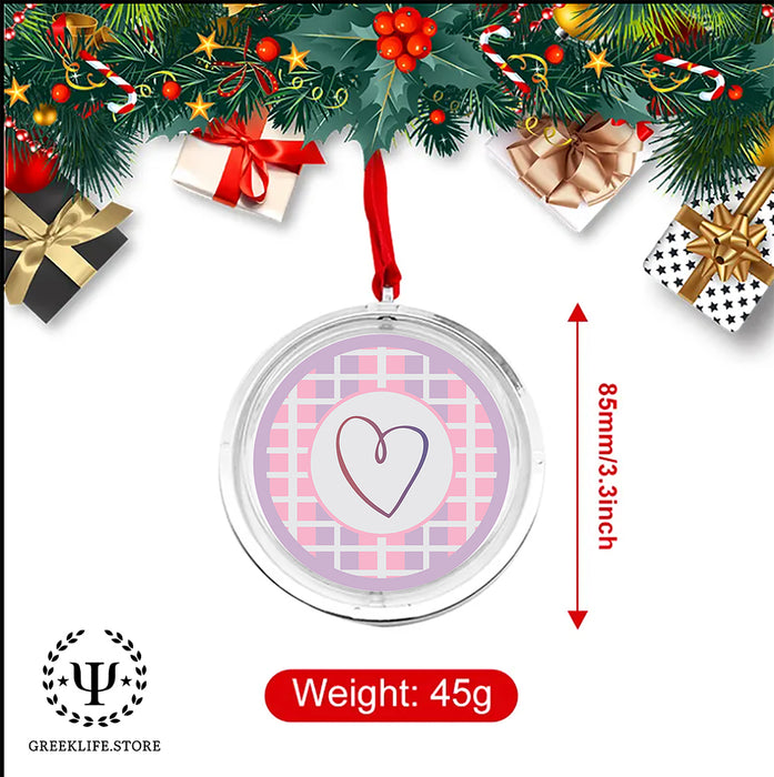 Sigma Kappa Christmas Reversible Flat Round Ornament