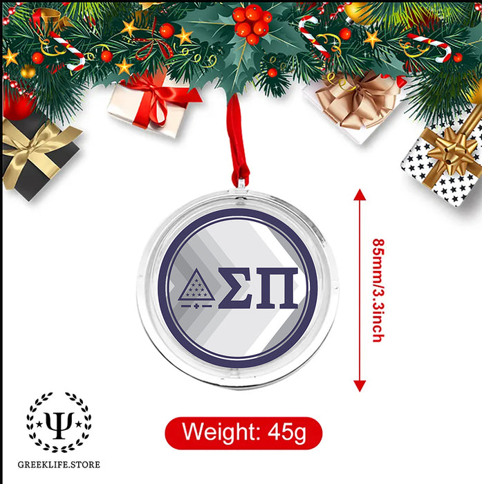 Sigma Pi Christmas Reversible Flat Round Ornament